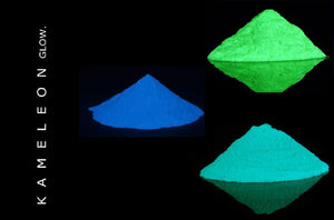 8 COLOUR GLOW in the Dark Pigment Powder Package (80 Grams total)