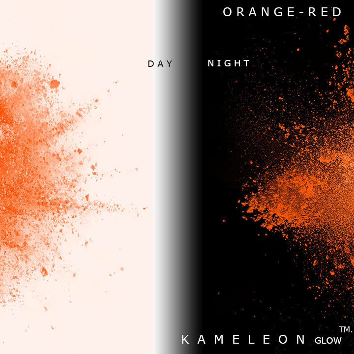 ORANGE / RED - Glow in the Dark pigment powder - ORIGINAL PIGMENT COLLECTION
