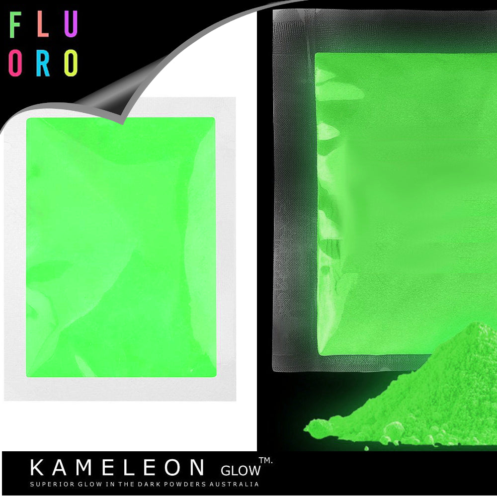 FLUORO GREEN- Glow in the Dark pigment powder