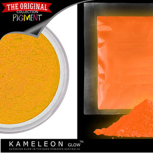 ORANGE / RED - Glow in the Dark pigment powder - ORIGINAL PIGMENT COLLECTION