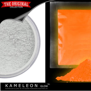 RED / ORANGE- Glow in the Dark pigment powder - ORIGINAL COLLECTION